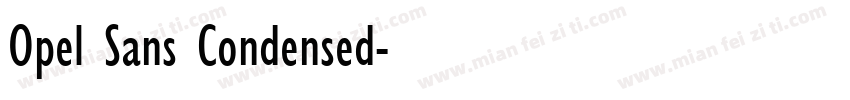 Opel Sans Condensed字体转换